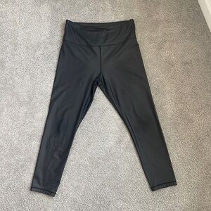 Zyia Black Metallic Light n Tight Hi-Rise Leggings